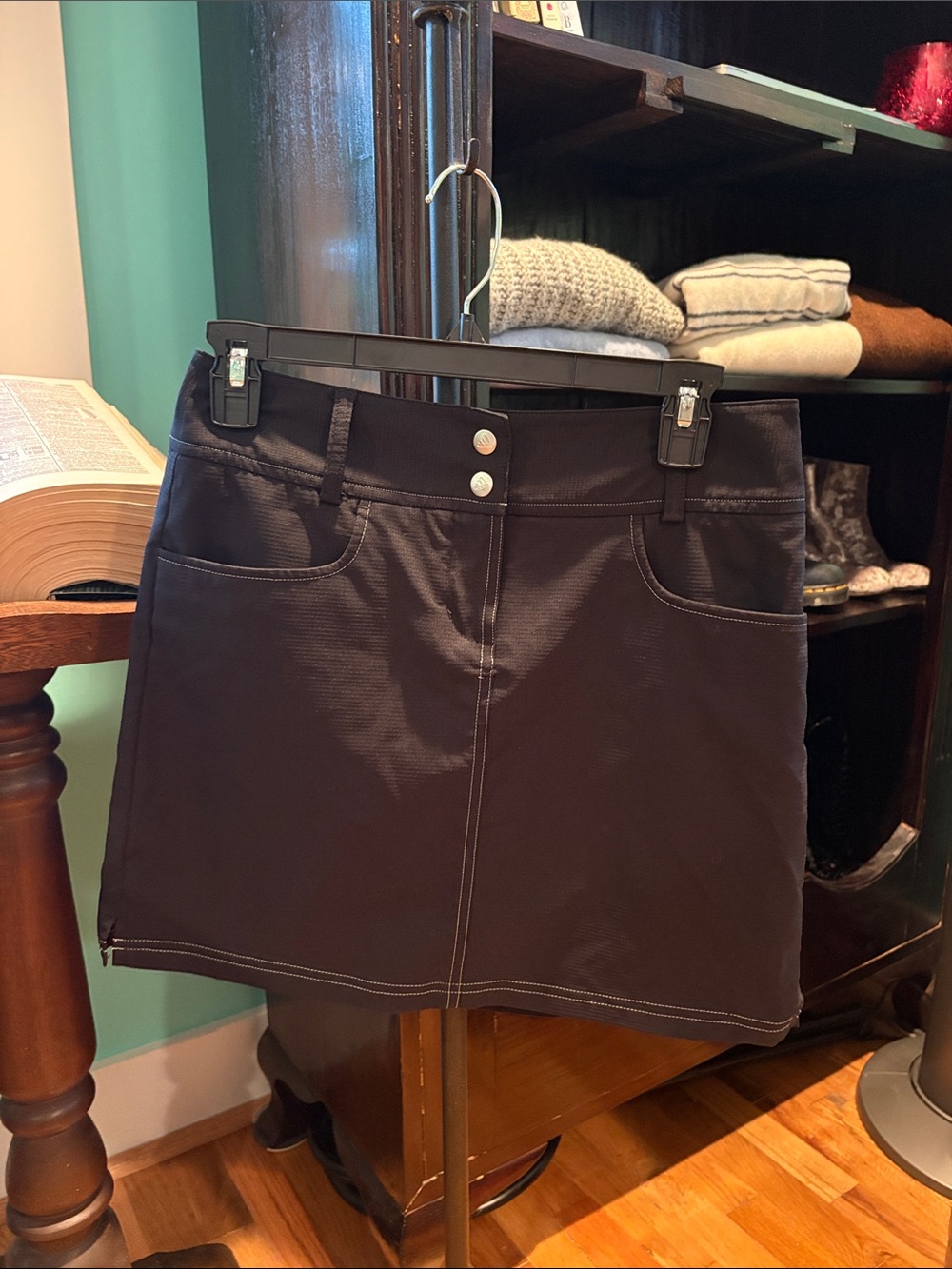 BLACK Adidas golf skirt